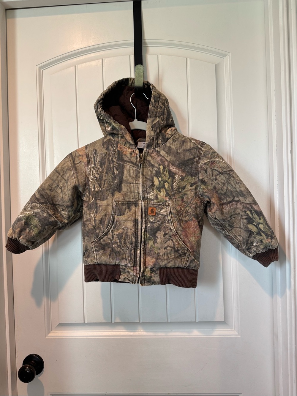 Carhartt Kids' Camo Mossy Oak Hooded  Jacket - Brown/Green